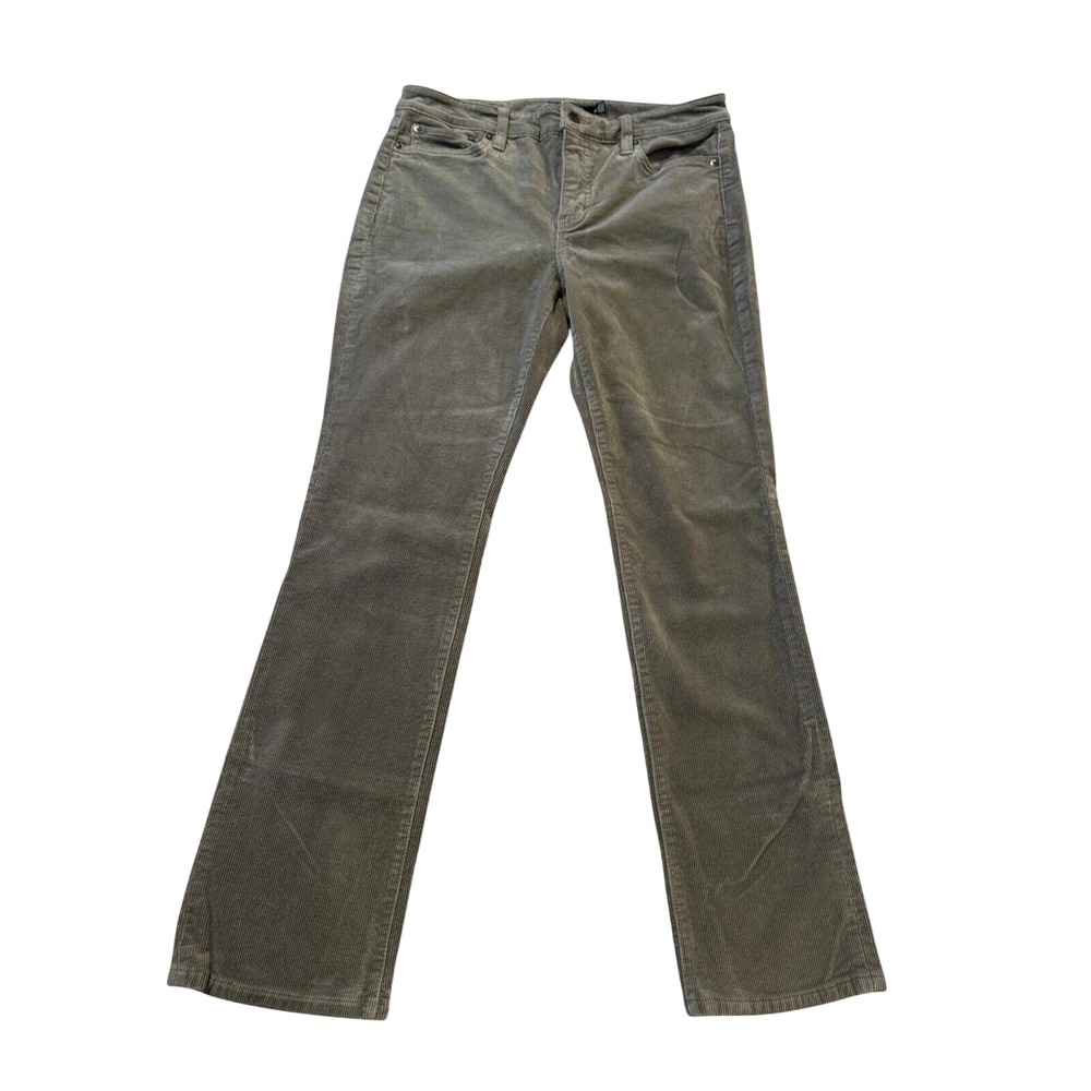 Lauren Ralph Lauren Corduroy Pants Women 8P Petite Sage Olive Green Stretch RLL